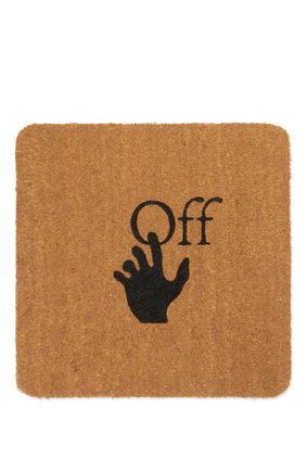 Hand Logo Coconut Fibre Square Doormat
